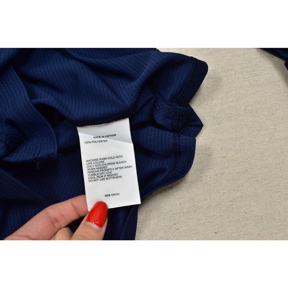DSG Men's Stride Long Sleeve Run Tee Regular Size L University Navy Blue NEW - Picture 3 of 8